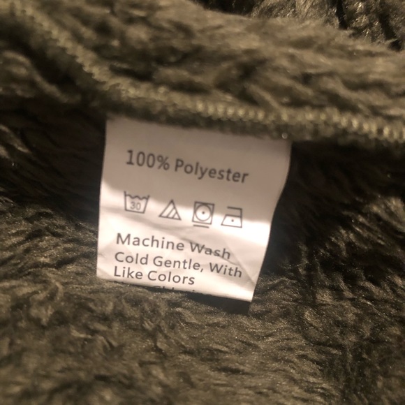 Miss Sparkling Ultra Soft Sherpa Jacket In Olive. NWT! Sz 2X - Picture 9 of 10